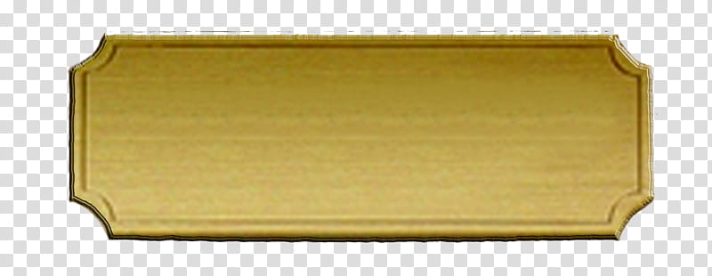 Brass Nameplate, rectangular brown wooden board transparent background PNG clipart