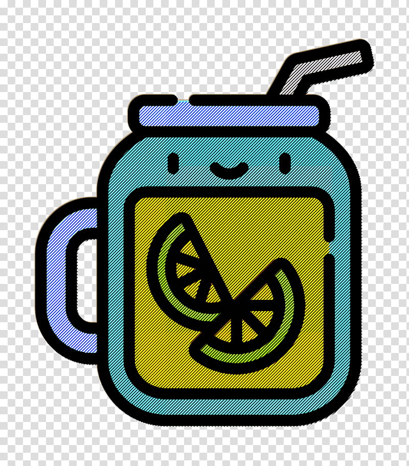 Tropical icon Summer icon Iced tea icon, Yellow, Symbol transparent background PNG clipart