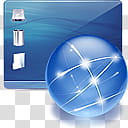 Oxygen Refit, gnome-nettool, blue globe and folder illustration transparent background PNG clipart