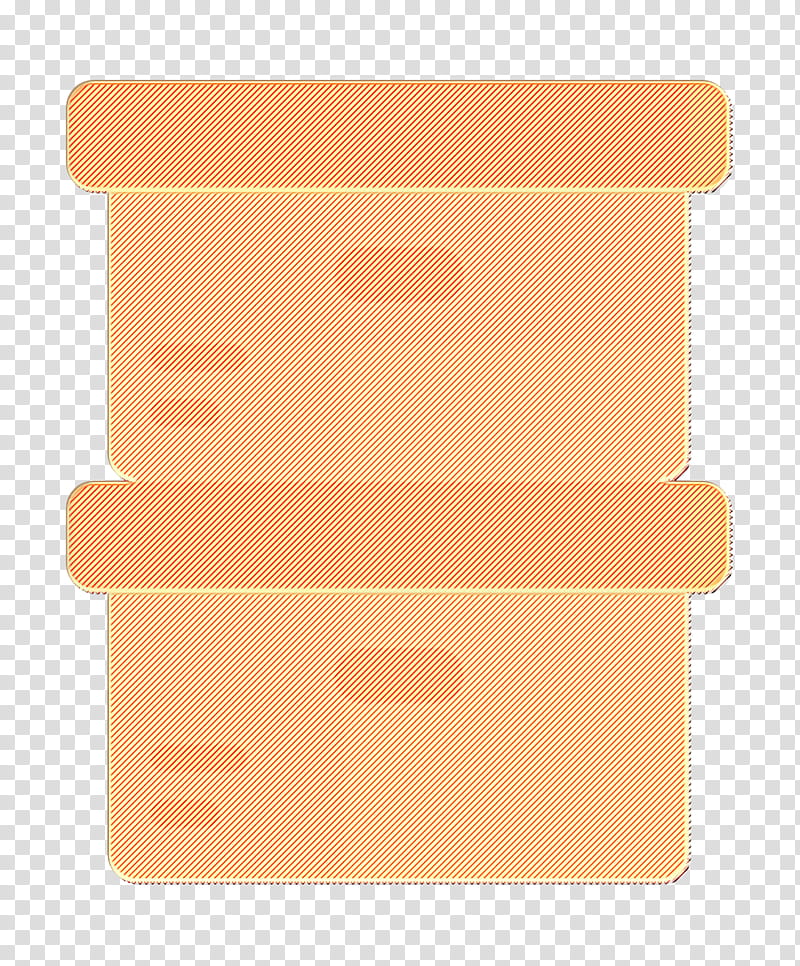 Box icon Boxes icon Office elements icon, Orange, Yellow, Material Property, Rectangle transparent background PNG clipart