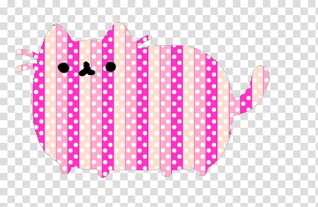 pink and white pusheen cat art transparent background PNG clipart