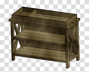 furniture table shelf wood hardwood, Watercolor, Paint, Wet Ink, Nightstand, End Table, Rectangle, Changing Table transparent background PNG clipart thumbnail