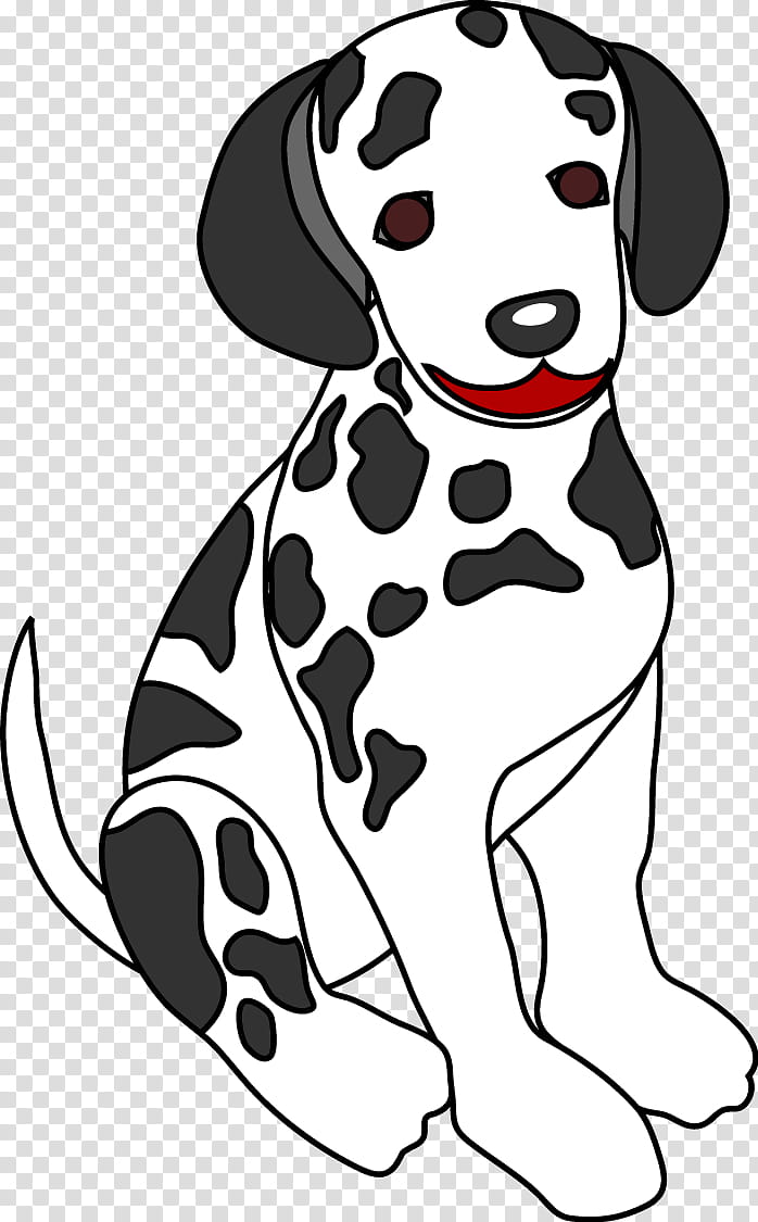 Love Black And White, Dalmatian Dog, Puppy, Companion Dog, Cartoon, Breed, Line Art, Gun Dog transparent background PNG clipart