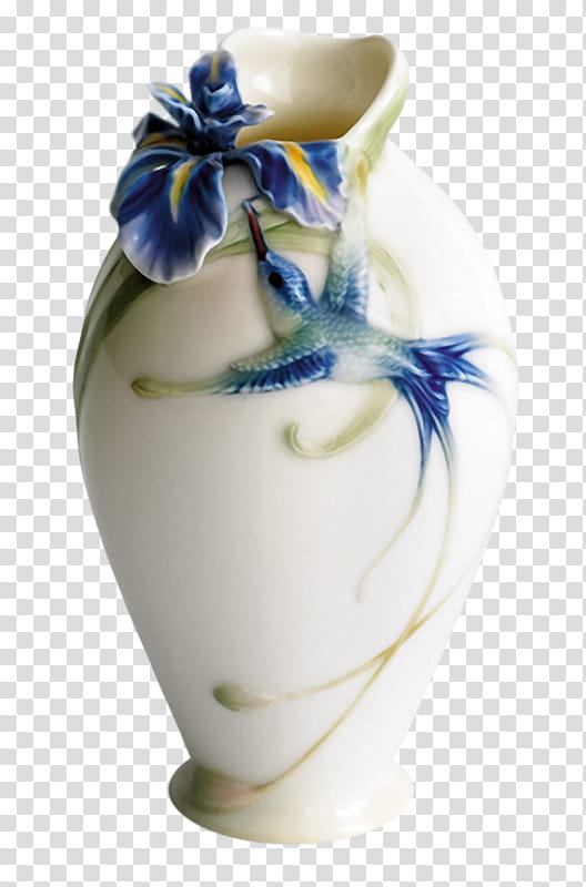 Blue Flower Borders And Frames, Vase, Cat, Ceramic, Porcelain, , Drawing, Art transparent background PNG clipart