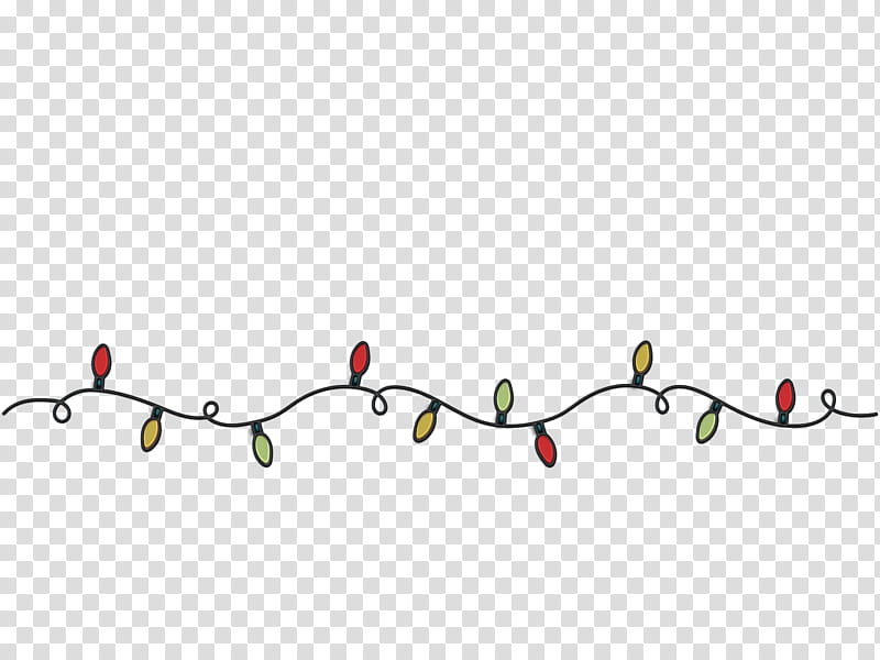 Twas The Night Before Christmas, red and green string lights illustration transparent background PNG clipart