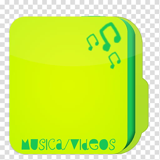 Iconos Green Plase, carpeta de Musica y videos transparent background PNG clipart