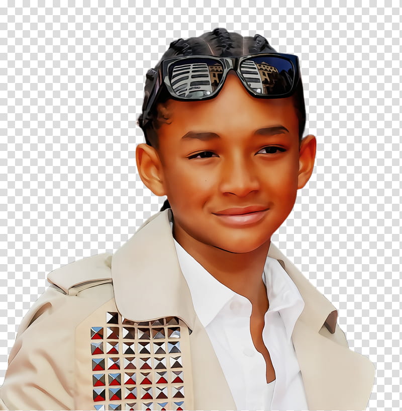 Glasses, Watercolor, Paint, Wet Ink, Jaden Smith, Karate Kid, Karate Kid Series, Bet Awards 2011 transparent background PNG clipart