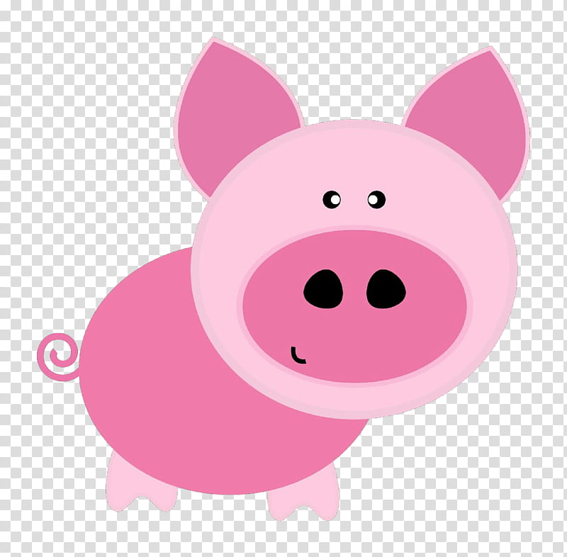 New Year Pig, Stencil, Paper, Suidae, Cartoon, Symbol, Pink Pig Cartoon, 2019 transparent background PNG clipart