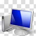 Windows Live For XP, gray flat screen monitor and computer tower transparent background PNG clipart