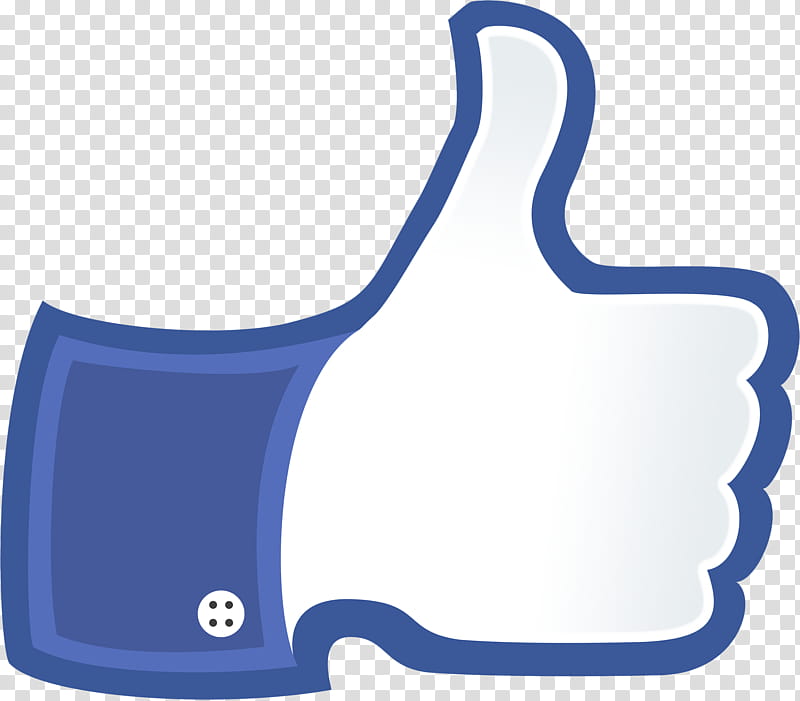 Facebook Like Button, Thumb Signal, Logo, Blue, Line, Area, Electric Blue transparent background PNG clipart