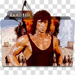Rambo Collection Part  Folder Icon , Rambo III v_x transparent background PNG clipart