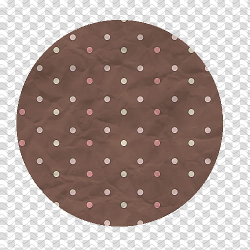 Papers , round brown and multicolored polka-dot mat transparent background PNG clipart
