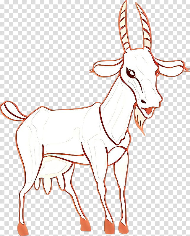 Drawing Of Family, Goat, Cattle, Deer, Donkey, Line Art, Animal, Character transparent background PNG clipart