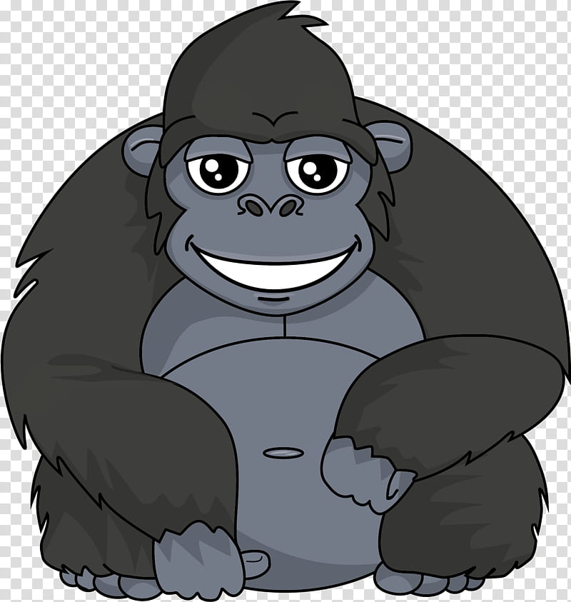 Gorilla, Western Gorilla, Pan, Drawing, Cuteness, Cartoon, Human, Cute Gorilla transparent background PNG clipart