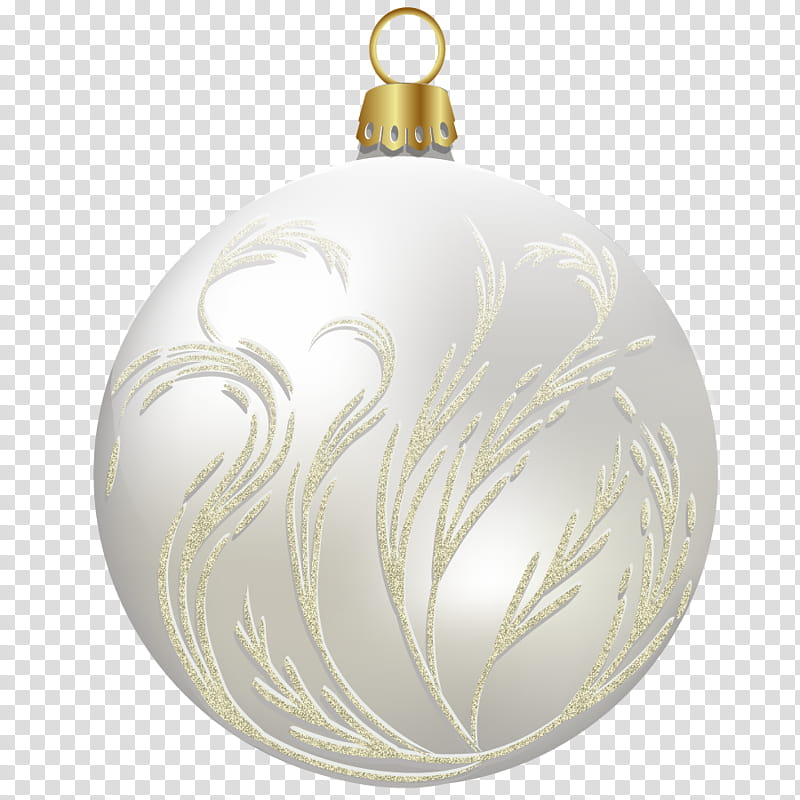 Xmas Balls on , white bauble illustration transparent background PNG clipart