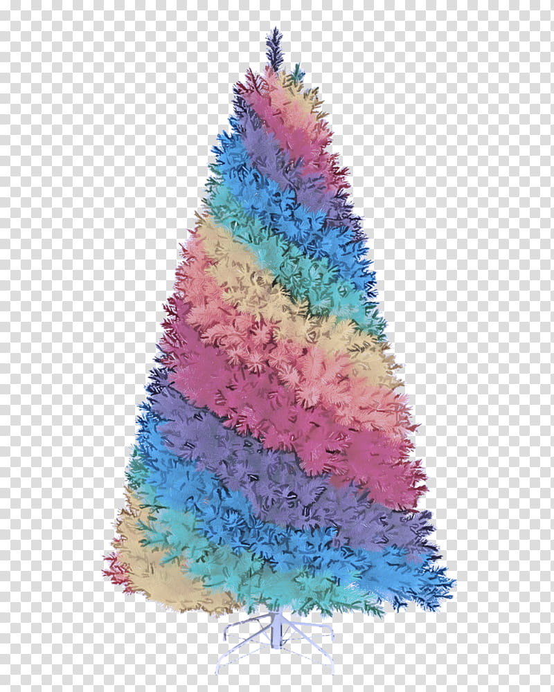 Christmas tree, Pink, Turquoise, Plant, Pine, Colorado Spruce, Fir, Conifer transparent background PNG clipart