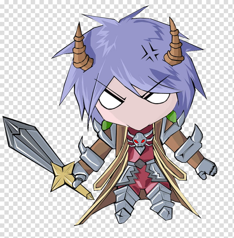 Chibi Rune knight, male anime character transparent background PNG clipart