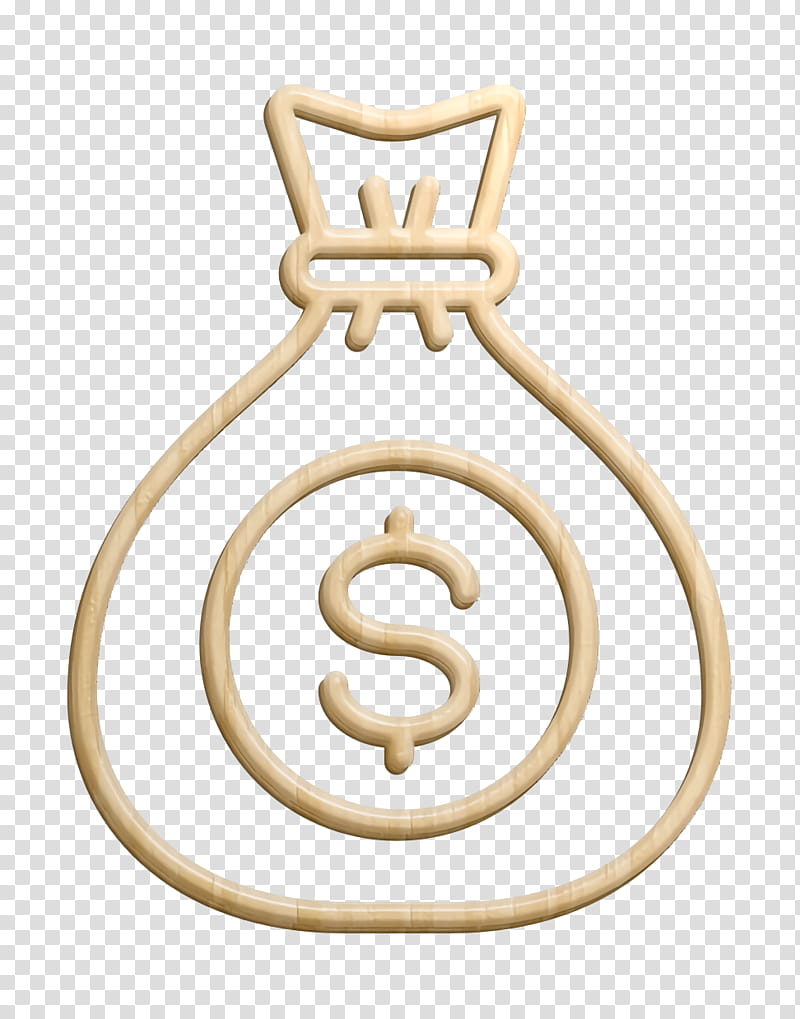 Cash icon Startups and New Business icon Dollar coins icon, Fashion Accessory, Jewellery, Pendant, Locket, Symbol, Circle, Brass transparent background PNG clipart