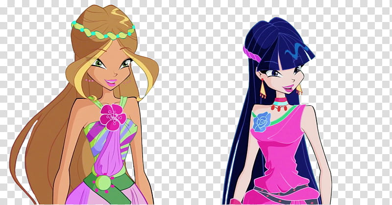 Flora and Musa Winx transparent background PNG clipart