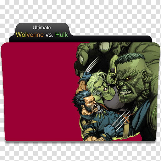 Ultimate Comics Folder , Ultimate Wolverine vs Hulk transparent background PNG clipart