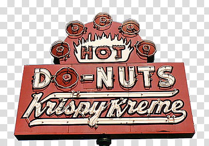 Sign s, hot do-nuts Krispy Kreme signage transparent background PNG clipart