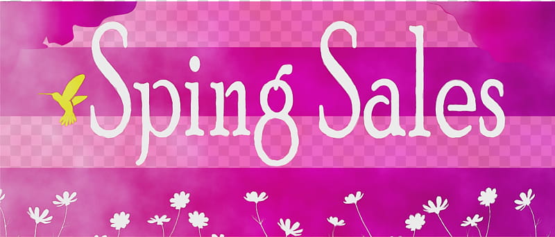 pink text font purple magenta, Spring Sales, Spring Bargain, Watercolor, Paint, Wet Ink, Violet, Line transparent background PNG clipart