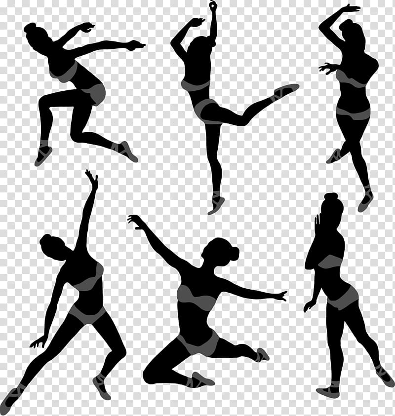 Dancing girl silhouette, dancing woman art transparent background PNG clipart