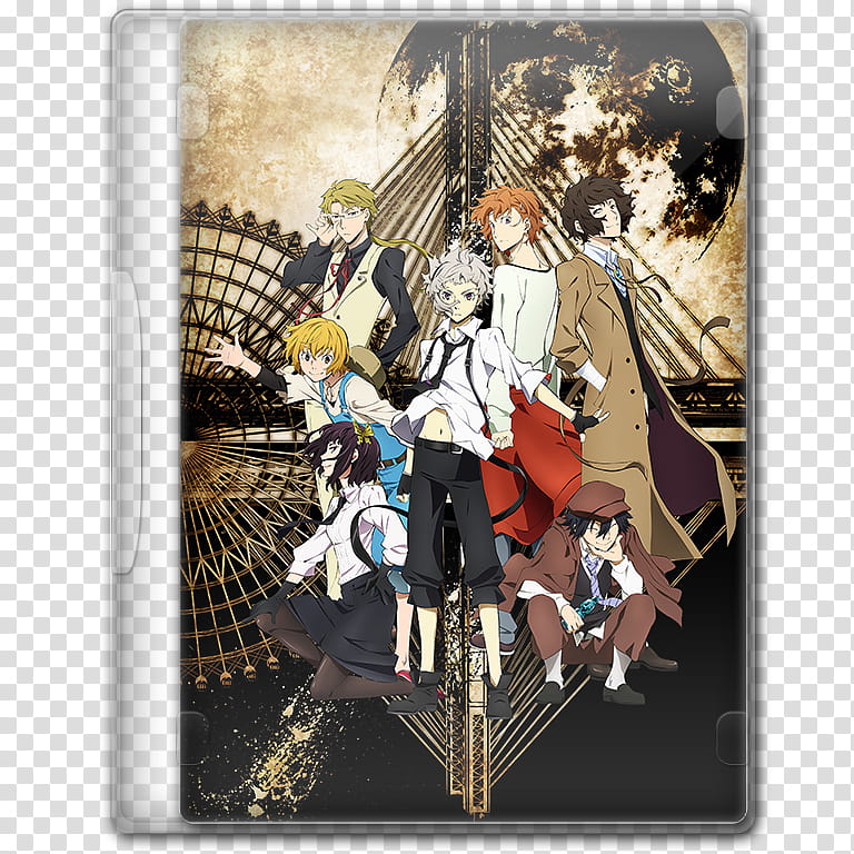 Anime  Spring Season Icon , Bungou Stray Dogs, v, group of anime character movie case transparent background PNG clipart