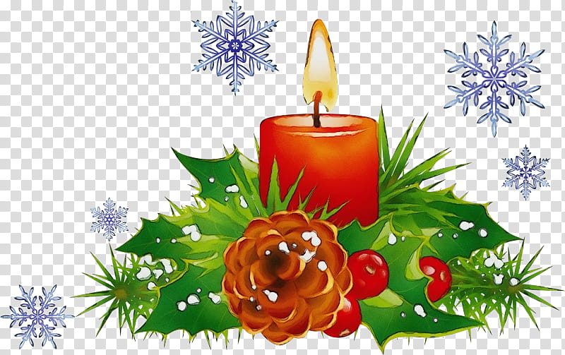 Christmas decoration, Watercolor, Paint, Wet Ink, Candle, Lighting, Christmas Eve, Fir, Christmas , Event transparent background PNG clipart