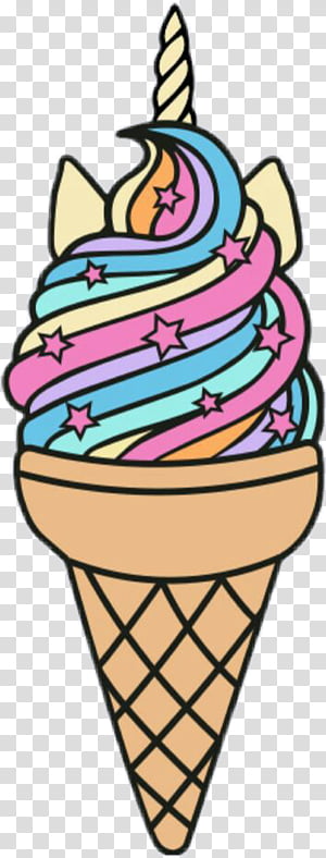 Hand drawn colorful zentangle ice cream with unicorn head illustration  Stock Vector Image & Art - Alamy