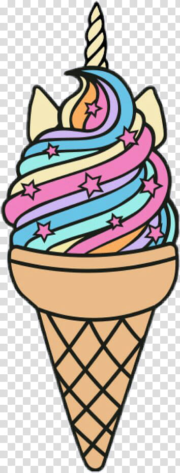 Ice Cream Cone, Ice Cream Cones, Drawing, Cookies And Cream, Unicorn, Ice Cream Sandwich, Frozen Dessert, Background transparent background PNG clipart
