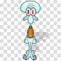 Iconos lindos , calamargo, Squidward illustration transparent background PNG clipart