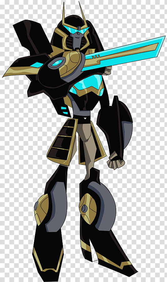 Samurai prowl , black, brown, and teal robot transparent background PNG clipart