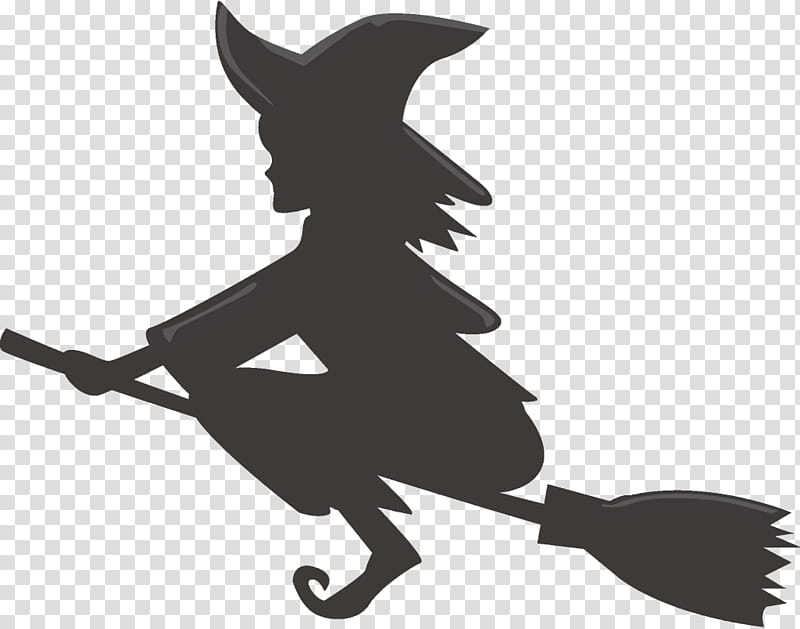 witch halloween witch halloween, Halloween , Broom, Wing, Silhouette, Stencil, Tail, Logo transparent background PNG clipart