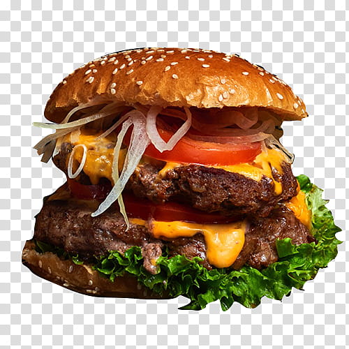 Junk Food, Cheeseburger, Whopper, Jucy Lucy, Buffalo Burger, Hamburger, Veggie Burger, Salmon Burger transparent background PNG clipart