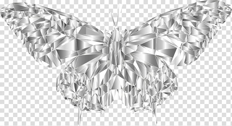 Butterfly Black And White, Moth, Symmetry, Low Poly, Silhouette, Line Art, Moths And Butterflies, Insect transparent background PNG clipart