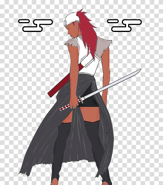 Karui: Kumo&#;s Red Tigress, woman holding sword transparent background PNG clipart