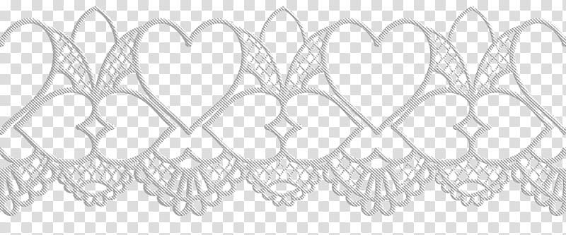 Valentine day lace, white heart transparent background PNG clipart