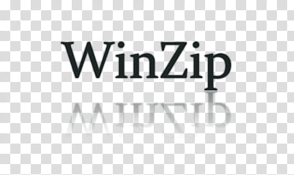 black Text icon set, winzip, WinZip logo transparent background PNG clipart