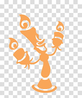 Disney Belle, orange candelabra illustration transparent background PNG clipart
