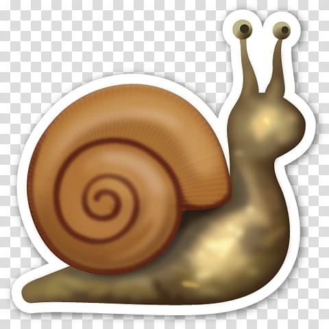 EMOJI STICKER , brown snail transparent background PNG clipart