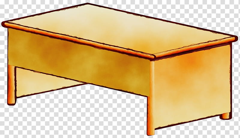 Coffee table, Watercolor, Paint, Wet Ink, Furniture, Yellow, End Table, Rectangle transparent background PNG clipart