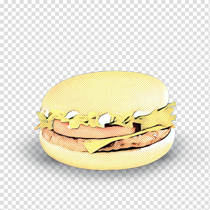 Hamburger, Pop Art, Retro, Vintage, Macaroon, Yellow, Cheeseburger, Food transparent background PNG clipart