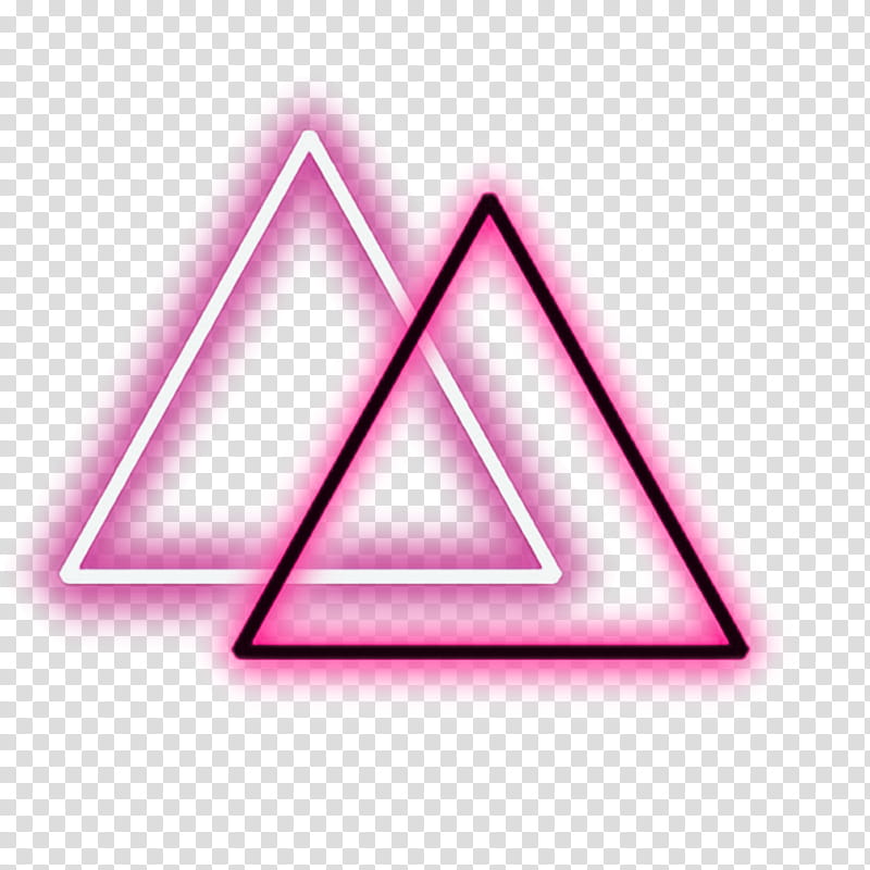 Neon Triangle, Neon Lighting, Editing, Neon Sign, Drawing, Pink, Text, Line transparent background PNG clipart