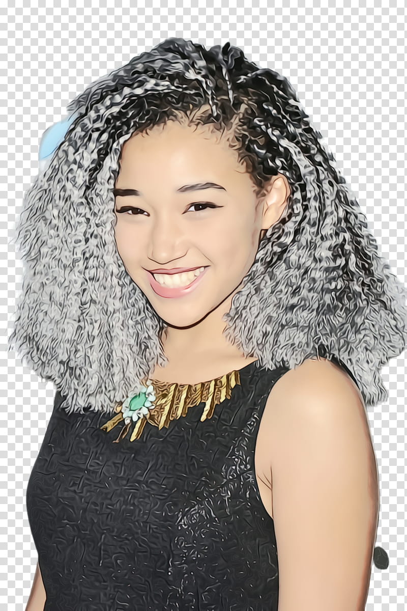 Silver, Amandla Stenberg, Black Hair, Head Hair, Actor, Afro, Grey, Jheri Curl transparent background PNG clipart