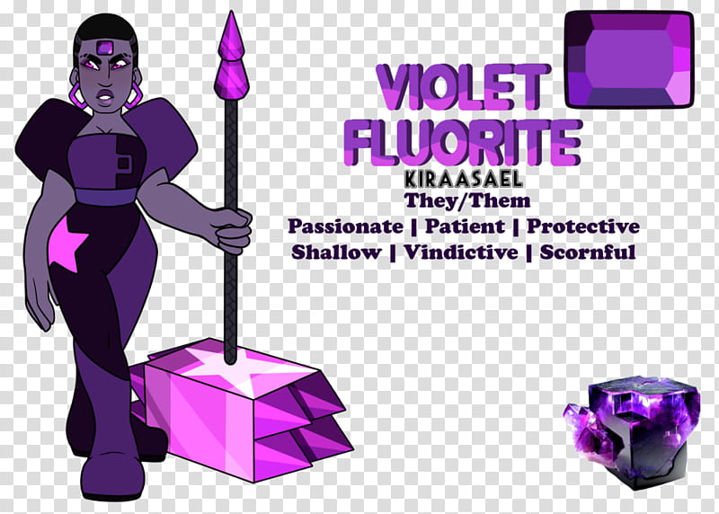 Gem OC,, Violet Fluorite Reference Sheet transparent background PNG clipart