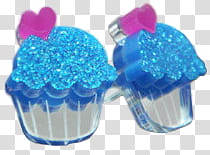 Cupcake Set , blue cupcake decors transparent background PNG clipart