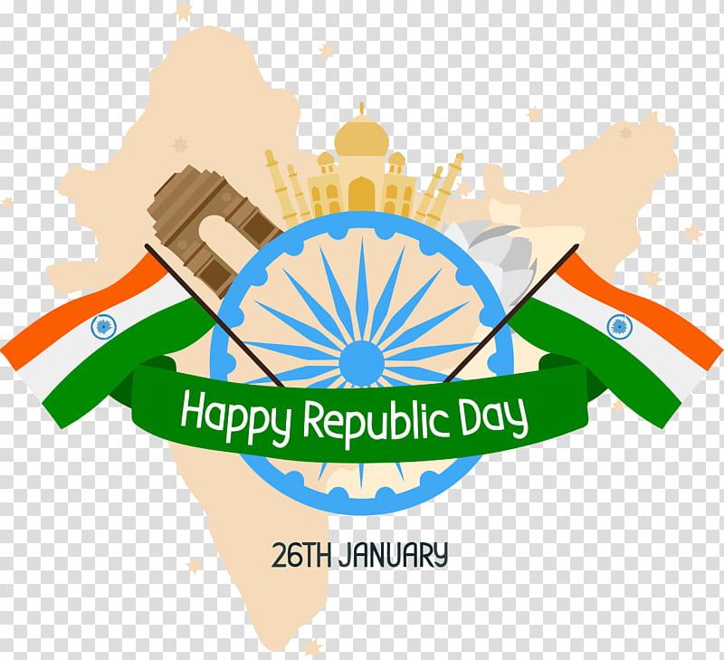 Happy India Republic Day, Logo, Emblem transparent background PNG clipart