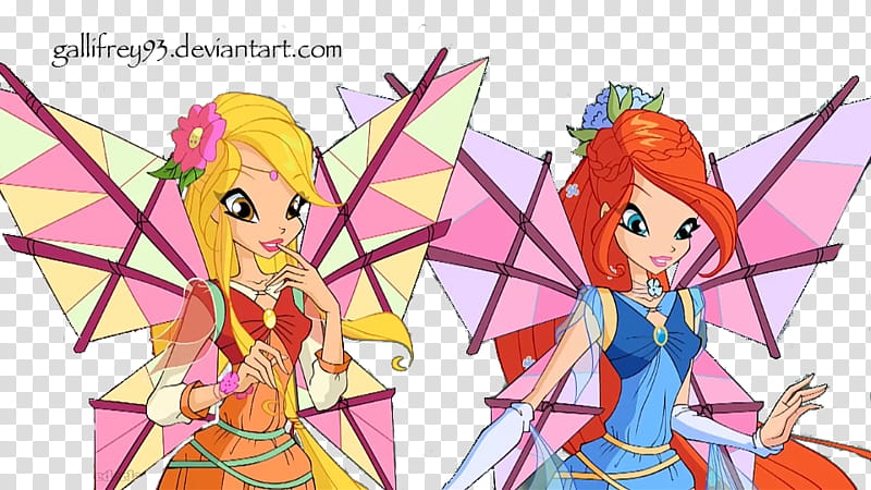 The Winx Club Stella and Bloom  season transparent background PNG clipart