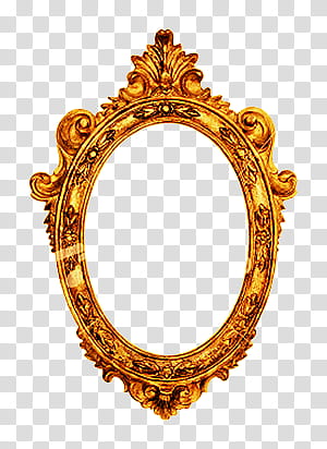 Antique Frames, oval gold mirror frame illustration transparent background PNG clipart